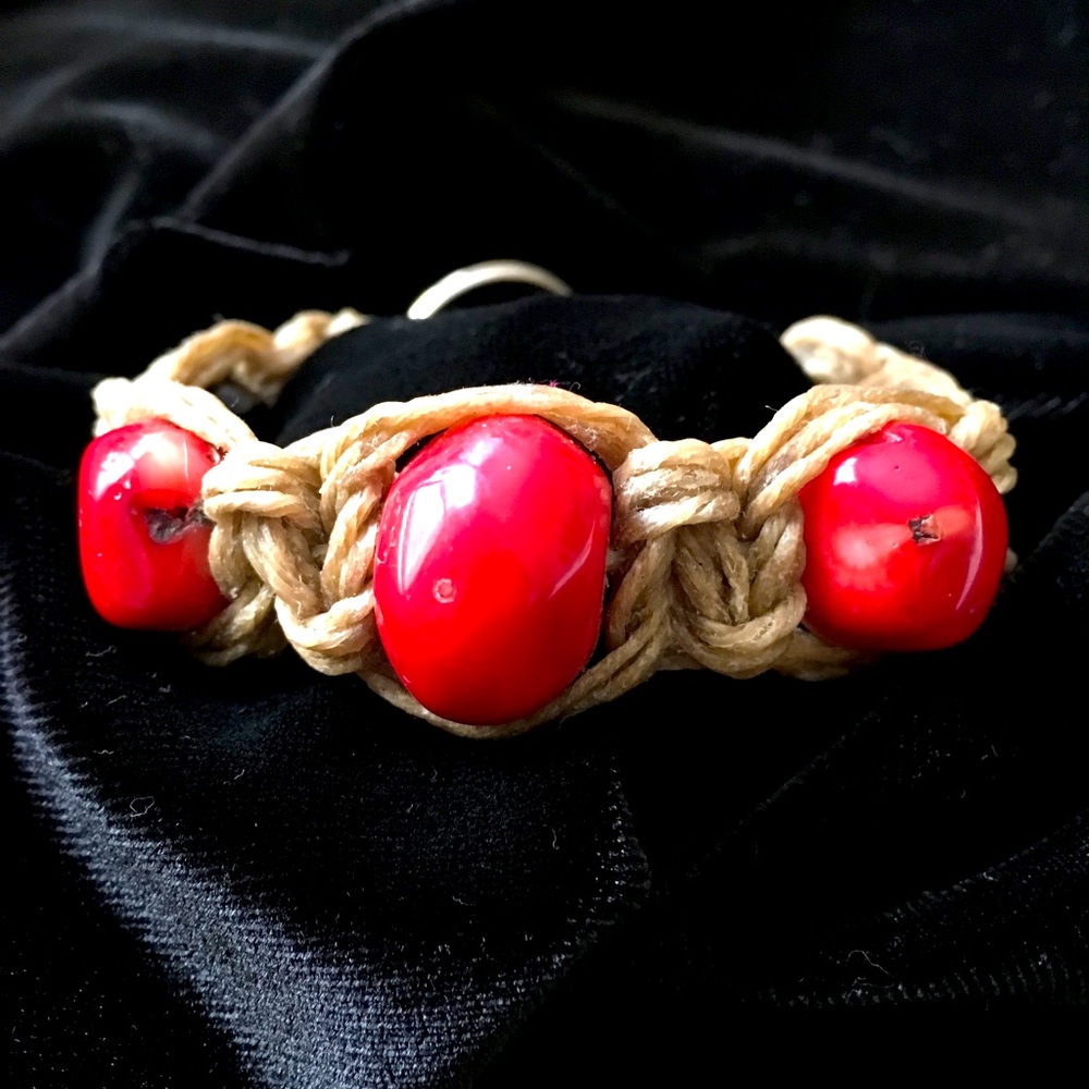NWOT Bracelet/Key Chain. Grade AAA Red Coral